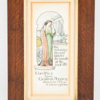 Herbert Davis Richter, Pair of Arts & Crafts Oak Pictures in the Original Frames - Thumbnail 15