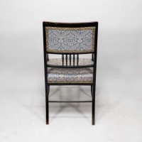 H. W. Batley or E. W. Godwin for Collinson & Lock attributed. An Aesthetic Movement Ebonized Walnut Armchair - Thumbnail 7