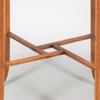 E. W. Godwin, attributed. An Anglo-Japanese Quarter Sawn Oak Side Table. The Top with a Double Molded Edge with Simple Slatted Decoration - Thumbnail 14