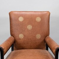 E. W. Godwin Design. attributed. An Anglo-Japanese Armchair with Slightly Curved Pagoda Shaped Arms & Fine Lattice Detailing - Thumbnail 9