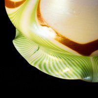 Steuben, Pulled Feather Iridescent Art Glass Shades with Ruffled Rim - Thumbnail 12