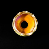 Steuben, Pulled Feather Iridescent Art Glass Shades with Ruffled Rim - Thumbnail 16