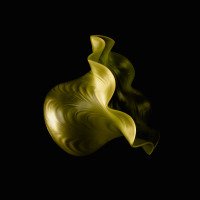 Arts and Crafts, c.1900 Swirled Vaseline Glass Shade with Ruffled Rim - Thumbnail 17