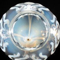 Arts and Crafts Vaseline Glass Teardrop Shades – Stylised Peacock Motifs - Thumbnail 16