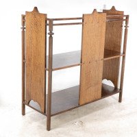A Glasgow School Arts & Crafts Oak Buffet with Plank Sides & Central Plank Back - Thumbnail 4