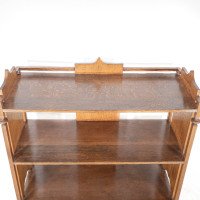 A Glasgow School Arts & Crafts Oak Buffet with Plank Sides & Central Plank Back - Thumbnail 8