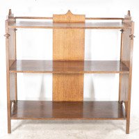 A Glasgow School Arts & Crafts Oak Buffet with Plank Sides & Central Plank Back - Thumbnail 2