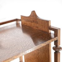 A Glasgow School Arts & Crafts Oak Buffet with Plank Sides & Central Plank Back - Thumbnail 17