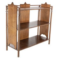 A Glasgow School Arts & Crafts Oak Buffet with Plank Sides & Central Plank Back