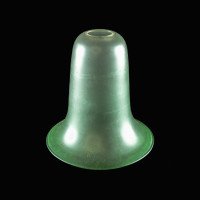 Arts and Crafts – Frosted Vaseline Glass Shade with Green-Tinted Rim (c.1900) - Thumbnail 1