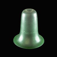 Arts and Crafts – Frosted Vaseline Glass Shade with Green-Tinted Rim (c.1900) - Thumbnail 3