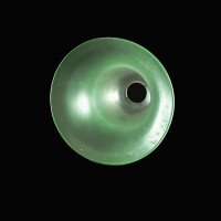 Arts and Crafts – Frosted Vaseline Glass Shade with Green-Tinted Rim (c.1900) - Thumbnail 4