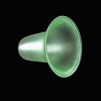 Arts and Crafts – Frosted Vaseline Glass Shade with Green-Tinted Rim (c.1900) - Thumbnail 5