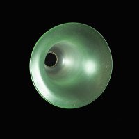 Arts and Crafts – Frosted Vaseline Glass Shade with Green-Tinted Rim (c.1900) - Thumbnail 6