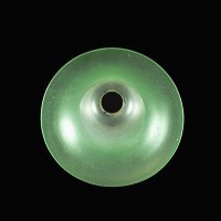 Arts and Crafts – Frosted Vaseline Glass Shade with Green-Tinted Rim (c.1900) - Thumbnail 10