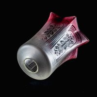 Acid Etched Pink-Tinted Glass Shade with Flared Rim c.1900 - Thumbnail 9