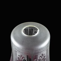 Acid Etched Pink-Tinted Glass Shade with Flared Rim c.1900 - Thumbnail 16