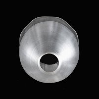 Arts and Crafts frosted glass shade with vertical ribbing and flared base c.1900 - Thumbnail 10