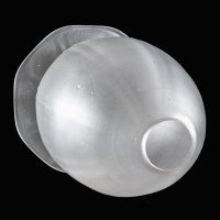 Arts and Crafts frosted glass shade with vertical ribbing and flared base c.1900 - Thumbnail 11