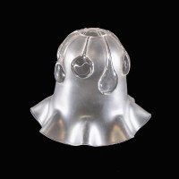 A Frosted Glass Shade with Teardrop Embellishments & a Gently Ruffled Rim - Thumbnail 3