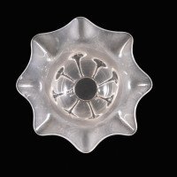 A Frosted Glass Shade with Teardrop Embellishments & a Gently Ruffled Rim - Thumbnail 11