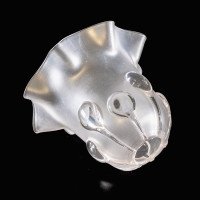 A Frosted Glass Shade with Teardrop Embellishments & a Gently Ruffled Rim - Thumbnail 14