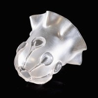 A Frosted Glass Shade with Teardrop Embellishments & a Gently Ruffled Rim - Thumbnail 16