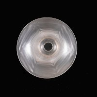 A Pair of Frosted Glass Shades with Feather-Like Embossed Pattern & Flared Rims - Thumbnail 11