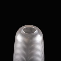A Pair of Frosted Glass Shades with Feather-Like Embossed Pattern & Flared Rims - Thumbnail 13