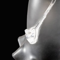 A Pair of Frosted Glass Shades with Teardrop Embellishments & Ruffled Rims - Thumbnail 18