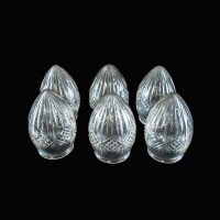 Arts and Crafts Cut Glass ‘Pineapple’ Shades – Set of Six, c.1900