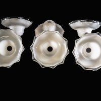 Arts and Crafts Set of Six Opalescent Ruffled Glass Shades - Thumbnail 8