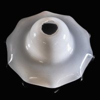 Arts and Crafts Set of Six Opalescent Ruffled Glass Shades - Thumbnail 10
