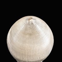 Clear Glass Shade with Holophane Texture & Teardrop Shape - Thumbnail 9