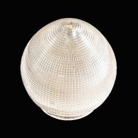 Clear Glass Shade with Holophane Texture & Teardrop Shape - Thumbnail 11