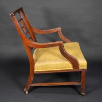 E. W. Godwin, attributed. An Anglo-Japanese Aesthetic Movement Ebonized Armchair with a Lattice Style Back - Thumbnail 8