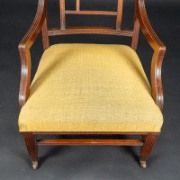 E. W. Godwin, attributed. An Anglo-Japanese Aesthetic Movement Ebonized Armchair with a Lattice Style Back - Thumbnail 16