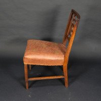 E. W. Godwin, attributed. An Anglo-Japanese Aesthetic Movement Walnut Side Chair with a Lattice Style Back - Thumbnail 4
