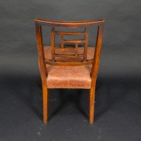 E. W. Godwin, attributed. An Anglo-Japanese Aesthetic Movement Walnut Side Chair with a Lattice Style Back - Thumbnail 6