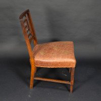 E. W. Godwin, attributed. An Anglo-Japanese Aesthetic Movement Walnut Side Chair with a Lattice Style Back - Thumbnail 8