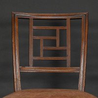 E. W. Godwin, attributed. An Anglo-Japanese Aesthetic Movement Walnut Side Chair with a Lattice Style Back - Thumbnail 10