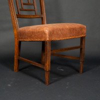 E. W. Godwin, attributed. An Anglo-Japanese Aesthetic Movement Walnut Side Chair with a Lattice Style Back - Thumbnail 11