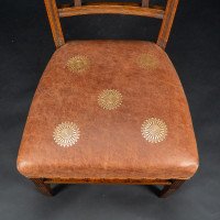 E. W. Godwin, attributed. An Anglo-Japanese Aesthetic Movement Walnut Side Chair with a Lattice Style Back - Thumbnail 12