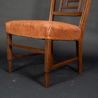 E. W. Godwin, attributed. An Anglo-Japanese Aesthetic Movement Walnut Side Chair with a Lattice Style Back - Thumbnail 14