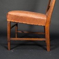 E. W. Godwin, attributed. An Anglo-Japanese Aesthetic Movement Walnut Side Chair with a Lattice Style Back - Thumbnail 15