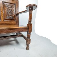 George Faulkner Armitage (1849-1937), a Carved Oak Settle with Carved Half Sunflowers - Thumbnail 7