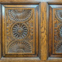 George Faulkner Armitage (1849-1937), a Carved Oak Settle with Carved Half Sunflowers - Thumbnail 8