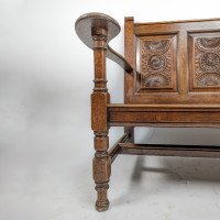 George Faulkner Armitage (1849-1937), a Carved Oak Settle with Carved Half Sunflowers - Thumbnail 12