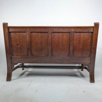 George Faulkner Armitage (1849-1937), a Carved Oak Settle with Carved Half Sunflowers - Thumbnail 13