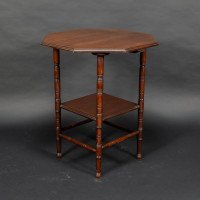 Gillow and Co., attributed. In the Style of E. W. Godwin – Aesthetic Movement Two-Tier Walnut Side Table - Thumbnail 5